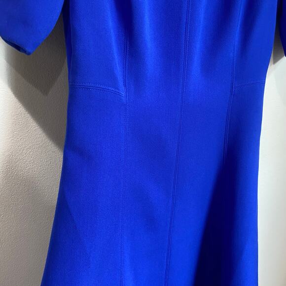 Banana Republic Fit & Flare Colbot Blue Career Dress NWT Size 10~ Flawed - Picture 5 of 12
